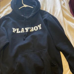 Black playboy hoodie